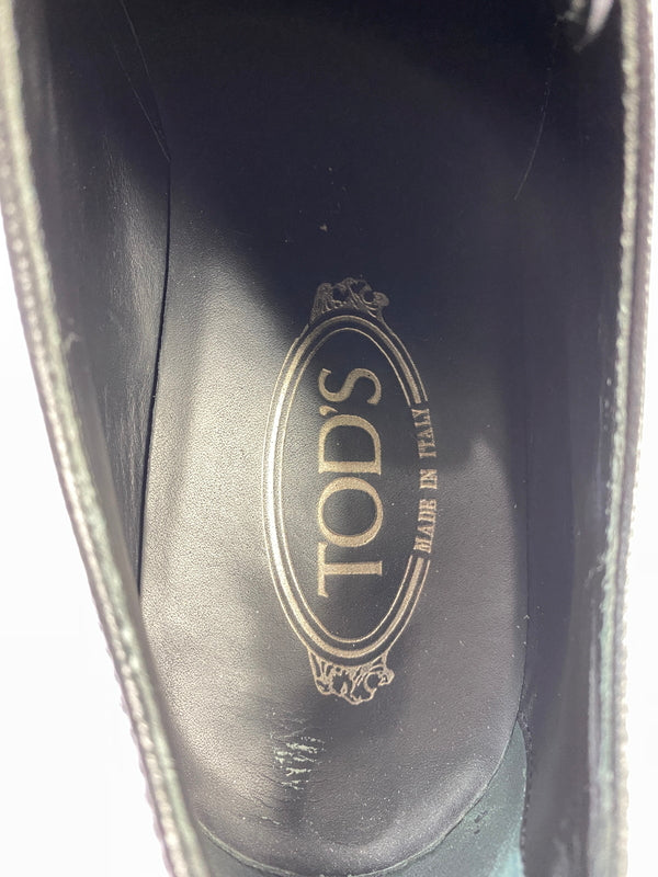 【中古品】【メンズ】 TOD'S トッズ ダービーシューズ 靴 レザー 165-260719-AS-27-min サイズ：6 1/2 カラー：ブラック 万代Net店