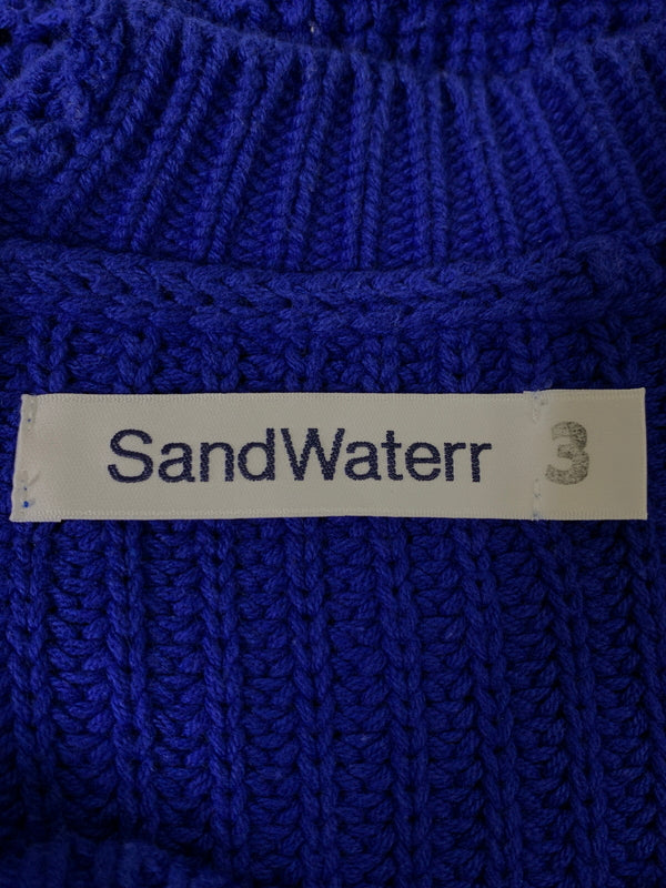 【中古品】【メンズ】 SANDWATERR サンドウォーター ORGANIZED CREW NECK SWEATER オーガナイズド クルー ネック セーター SW-K0101 ニット 140-260714-ta-38-min サイズ：3 カラー：ブルー 万代Net店