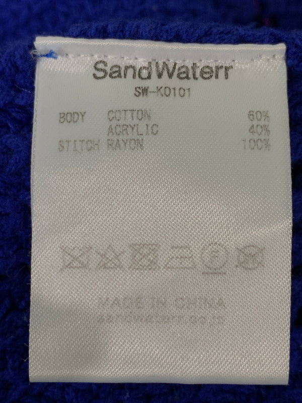 【中古品】【メンズ】 SANDWATERR サンドウォーター ORGANIZED CREW NECK SWEATER オーガナイズド クルー ネック セーター SW-K0101 ニット 140-260714-ta-38-min サイズ：3 カラー：ブルー 万代Net店