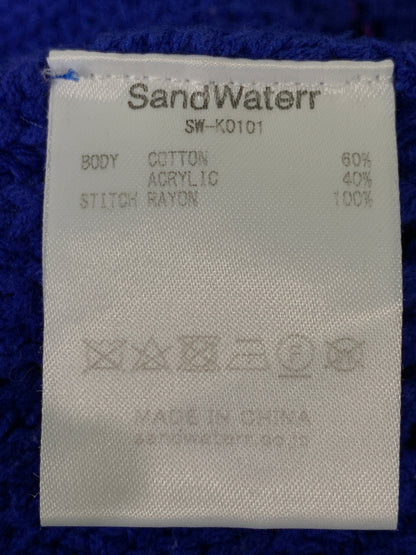 【中古品】【メンズ】 SANDWATERR サンドウォーター ORGANIZED CREW NECK SWEATER オーガナイズド クルー ネック セーター SW-K0101 ニット 140-260714-ta-38-min サイズ：3 カラー：ブルー 万代Net店