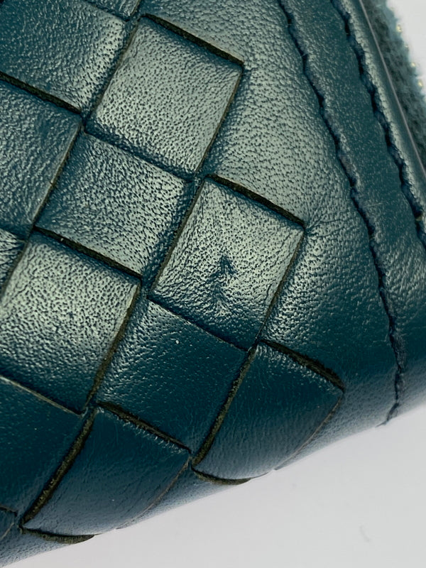 【中古品】【メンズ】 BOTTEGA VENETA ボッテガヴェネタ イントレチャートラウンドジップロングウォレット 長財布 181-260719-AS-31-min カラー：グリーン 万代Net店