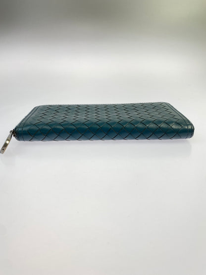 【中古品】【メンズ】 BOTTEGA VENETA ボッテガヴェネタ イントレチャートラウンドジップロングウォレット 長財布 181-260719-AS-31-min カラー：グリーン 万代Net店