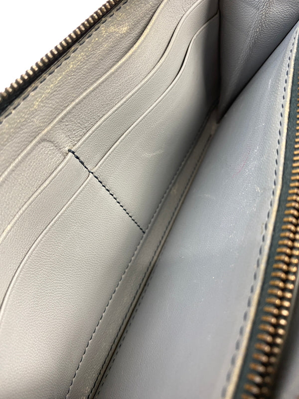 【中古品】【メンズ】 BOTTEGA VENETA ボッテガヴェネタ イントレチャートラウンドジップロングウォレット 長財布 181-260719-AS-31-min カラー：グリーン 万代Net店