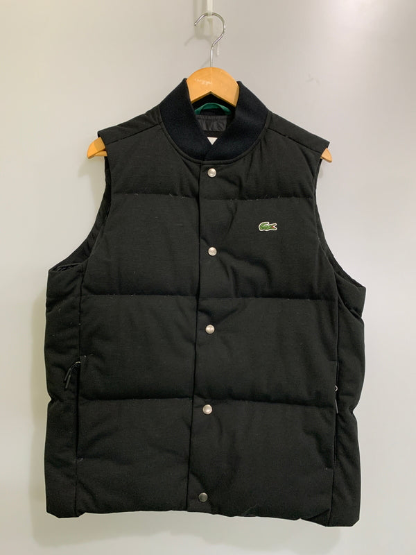 【中古品】【メンズ】 LACOSTE ラコステ BH101EL PIQUE DOWN JACKET ダウンベスト アウター 147-260718-AS-17-min サイズ：US S カラー：ブラック 万代Net店