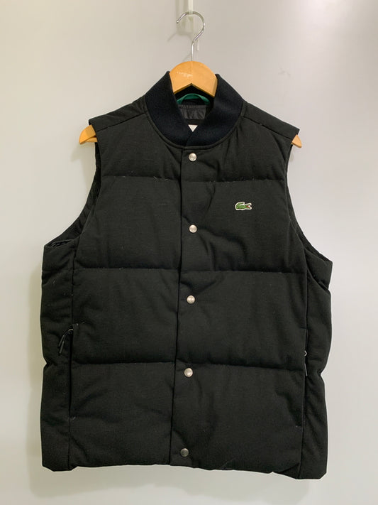 【中古品】【メンズ】 LACOSTE ラコステ BH101EL PIQUE DOWN JACKET ダウンベスト アウター 147-260718-AS-17-min サイズ：US S カラー：ブラック 万代Net店