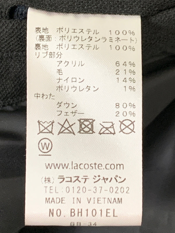 【中古品】【メンズ】 LACOSTE ラコステ BH101EL PIQUE DOWN JACKET ダウンベスト アウター 147-260718-AS-17-min サイズ：US S カラー：ブラック 万代Net店