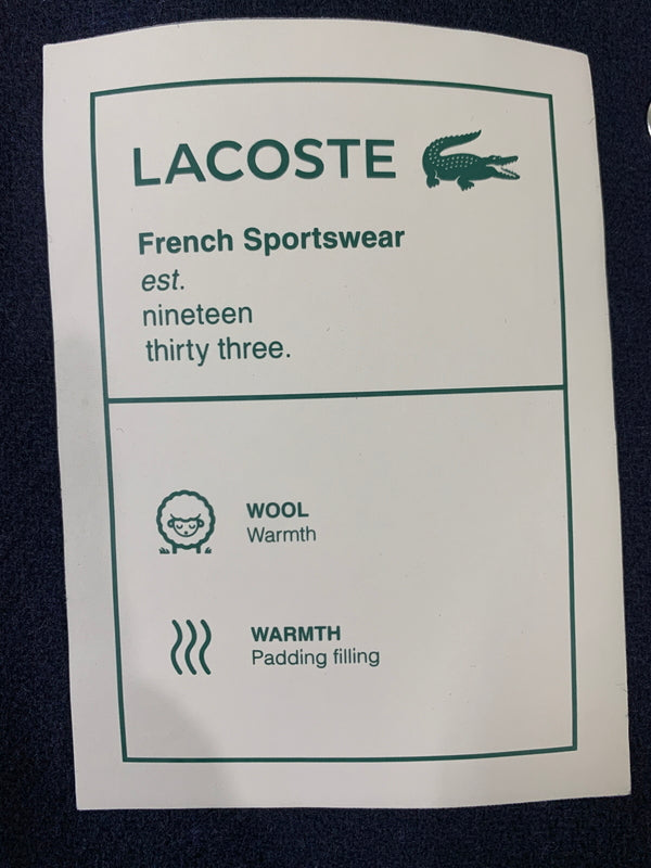 【中古品】【メンズ】 LACOSTE ラコステ WOOL BLEND STADIUM JACKET ウールブレンドスタジアムジャケット BH0562 スタジャン 147-260714-ta-21-min サイズ：S カラー：ネイビー/ベージュ 万代Net店