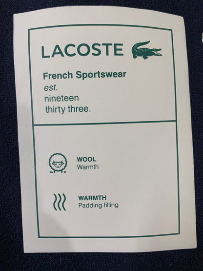【中古品】【メンズ】 LACOSTE ラコステ WOOL BLEND STADIUM JACKET ウールブレンドスタジアムジャケット BH0562 スタジャン 147-260714-ta-21-min サイズ：S カラー：ネイビー/ベージュ 万代Net店