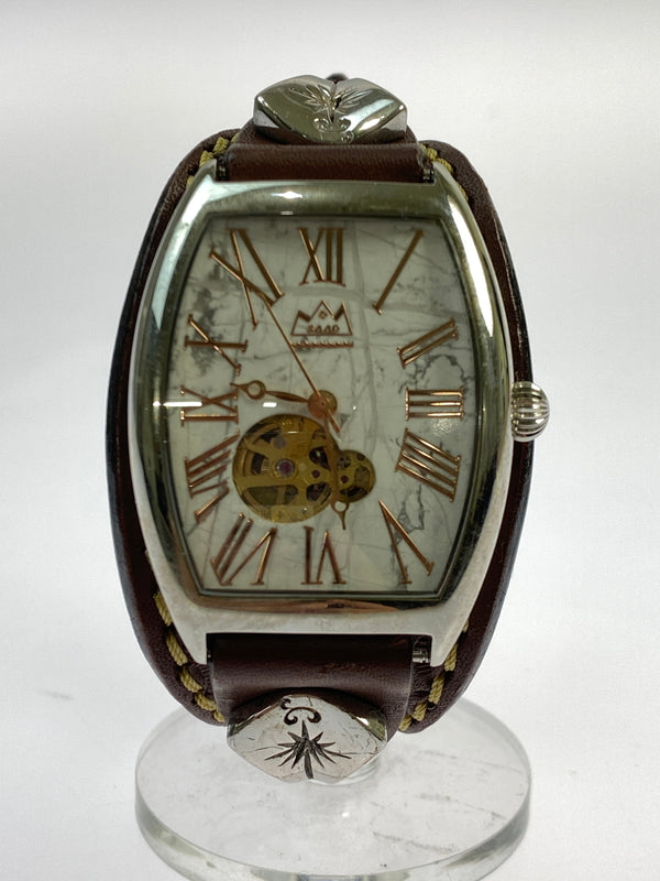 【中古品】【メンズ】 SAAD サード 自動巻き腕時計 197-260719-AS-36-min カラー：ブラウン 万代Net店