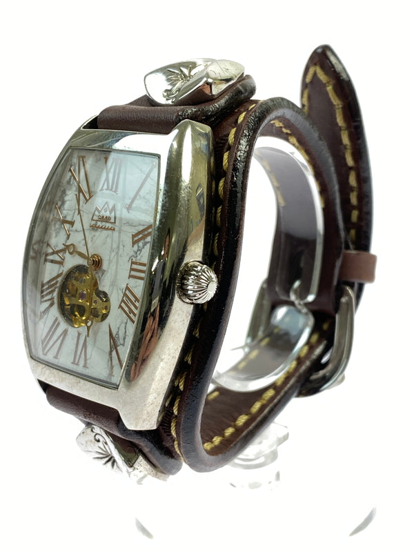 【中古品】【メンズ】 SAAD サード 自動巻き腕時計 197-260719-AS-36-min カラー：ブラウン 万代Net店