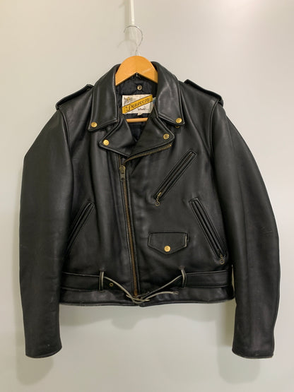 【中古品】【メンズ】 SCHOTT ショット DOUBLE RIDERS JACKET ダブルライダースジャケット 145-260714-ta-20-min サイズ：40 カラー：ブラック 万代Net店