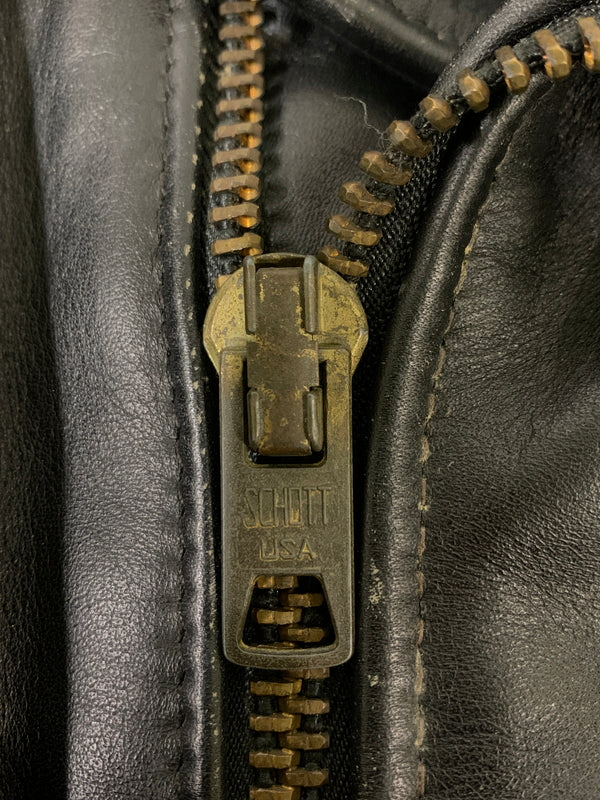 【中古品】【メンズ】 SCHOTT ショット DOUBLE RIDERS JACKET ダブルライダースジャケット 145-260714-ta-20-min サイズ：40 カラー：ブラック 万代Net店