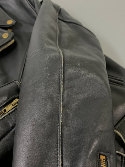 【中古品】【メンズ】 SCHOTT ショット DOUBLE RIDERS JACKET ダブルライダースジャケット 145-260714-ta-20-min サイズ：40 カラー：ブラック 万代Net店
