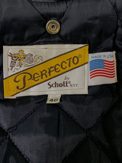 【中古品】【メンズ】 SCHOTT ショット DOUBLE RIDERS JACKET ダブルライダースジャケット 145-260714-ta-20-min サイズ：40 カラー：ブラック 万代Net店