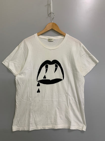 【現状渡し品】【メンズ】 SAINT LAURENT イヴ・サンローラン エディ期 BLOOD LUSTER TEE ブラッドラスター 半袖Tシャツ 141-260714-ta-27-min サイズ：L カラー：ホワイト 万代Net店