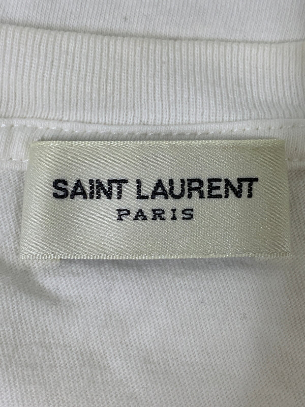 【現状渡し品】【メンズ】 SAINT LAURENT イヴ・サンローラン エディ期 BLOOD LUSTER TEE ブラッドラスター 半袖Tシャツ 141-260714-ta-27-min サイズ：L カラー：ホワイト 万代Net店