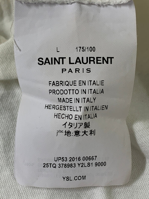 【現状渡し品】【メンズ】 SAINT LAURENT イヴ・サンローラン エディ期 BLOOD LUSTER TEE ブラッドラスター 半袖Tシャツ 141-260714-ta-27-min サイズ：L カラー：ホワイト 万代Net店