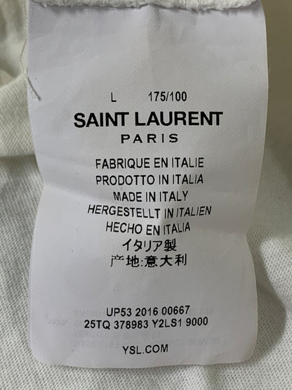 【現状渡し品】【メンズ】 SAINT LAURENT イヴ・サンローラン エディ期 BLOOD LUSTER TEE ブラッドラスター 半袖Tシャツ 141-260714-ta-27-min サイズ：L カラー：ホワイト 万代Net店