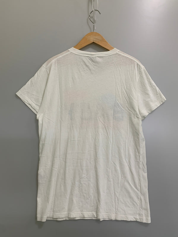 【現状渡し品】【メンズ】 SAINT LAURENT イヴ・サンローラン エディ期 BABY TEE ベイビー 半袖Tシャツ プリントＴ 141-260714-ta-28-min サイズ：M カラー：ホワイト 万代Net店