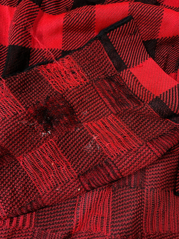 【中古品】【メンズ】 BALENCIAGA バレンシアガ CHECK SHIRT チェックシャツ 半袖シャツ 141-260714-ta-26-min サイズ：S カラー：レッド/ブラック 万代Net店