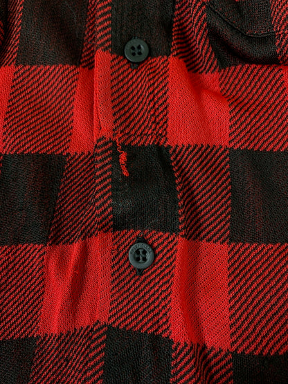 【中古品】【メンズ】 BALENCIAGA バレンシアガ CHECK SHIRT チェックシャツ 半袖シャツ 141-260714-ta-26-min サイズ：S カラー：レッド/ブラック 万代Net店