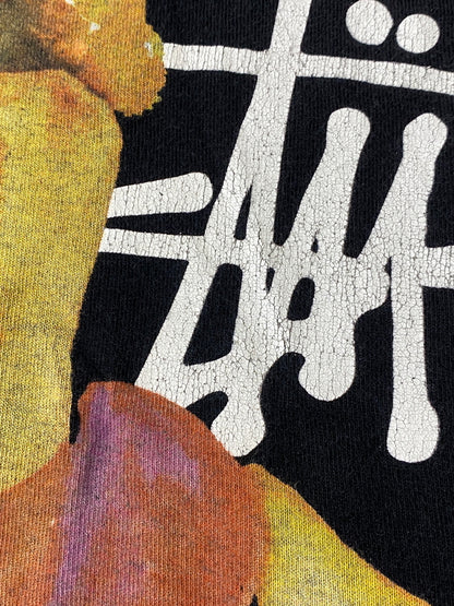 【中古品】【メンズ】 STUSSY ステューシー GIRL PRINT L/S TEE ガール プリント ロングスリーブ 長袖 プリント Tシャツ メンズ トップス 142-260720-em-13-min サイズ：Ｓ カラー：ブラック 万代Net店