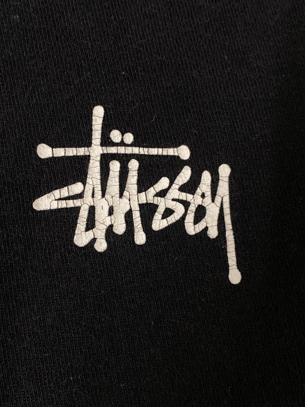 【中古品】【メンズ】 STUSSY ステューシー GIRL PRINT L/S TEE ガール プリント ロングスリーブ 長袖 プリント Tシャツ メンズ トップス 142-260720-em-13-min サイズ：Ｓ カラー：ブラック 万代Net店