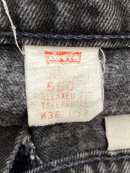 【中古品】【メンズ】 LEVI'S リーバイス 550 後染め BLACK PANTS ブラックデニム デニムパンツ ボトムス 157-260727-jt-30-min サイズ：W36 L32 カラー：ブラック 万代Net店