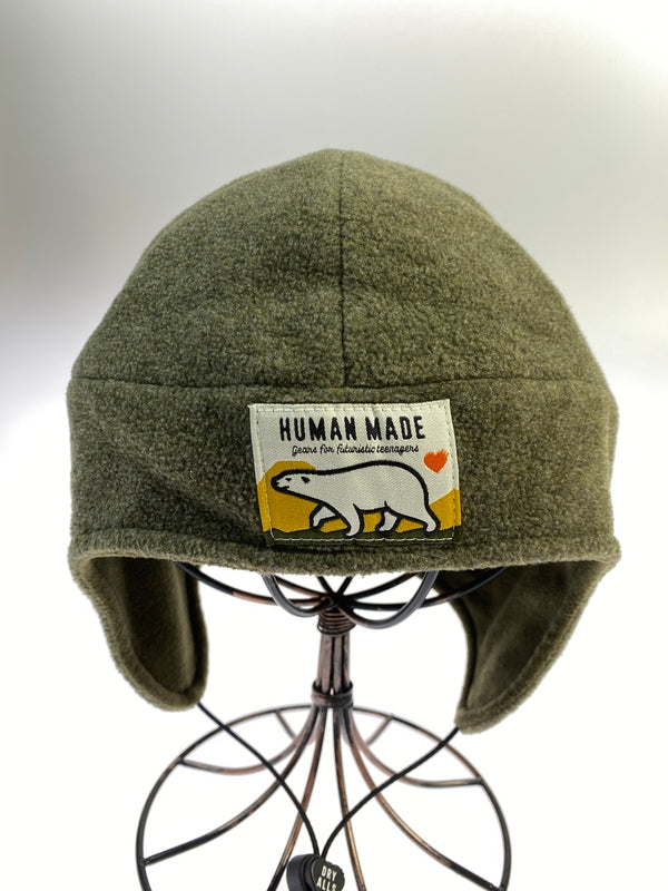 【中古品】【メンズ】 HUMAN MADE ヒューマンメイド FLEECE FLEECE EARFLAP フリース イヤーフラップ 帽子 185-260719-AS-42-min カラー：カーキ 万代Net店