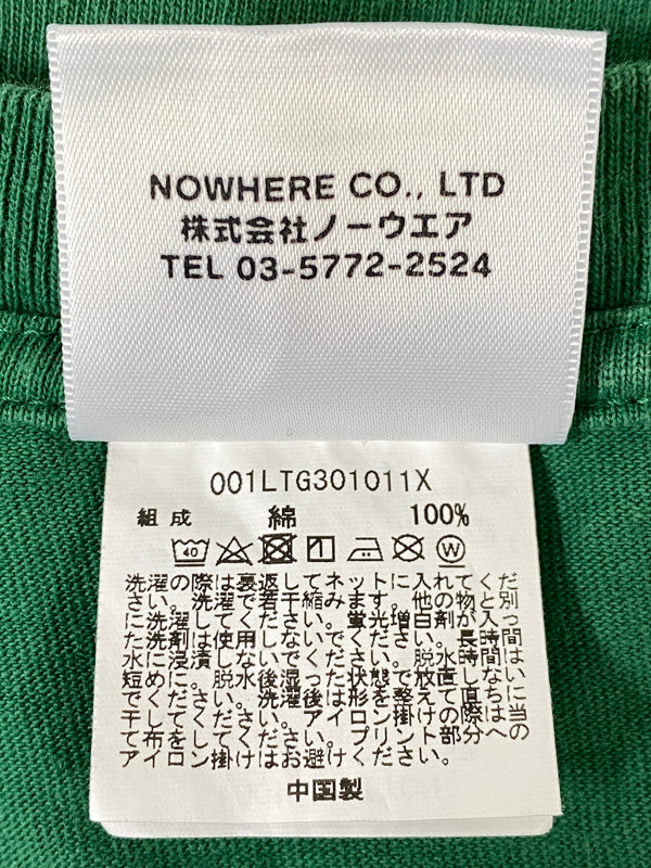 【中古品】【メンズ】 A BATHING APE アベイシングエイプ LOGO L/S TEE ロゴ 長袖 Tシャツ ロングスリーブ メンズ トップス 142-260720-em-12-min サイズ：Ｌ カラー：グリーン 万代Net店
