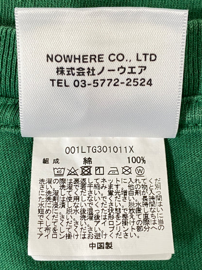 【中古品】【メンズ】 A BATHING APE アベイシングエイプ LOGO L/S TEE ロゴ 長袖 Tシャツ ロングスリーブ メンズ トップス 142-260720-em-12-min サイズ：Ｌ カラー：グリーン 万代Net店