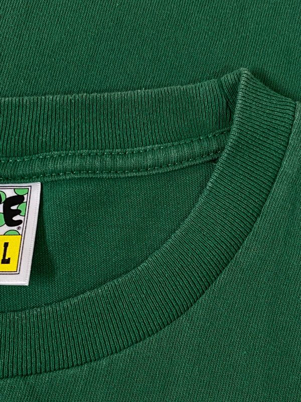 【中古品】【メンズ】 A BATHING APE アベイシングエイプ LOGO L/S TEE ロゴ 長袖 Tシャツ ロングスリーブ メンズ トップス 142-260720-em-12-min サイズ：Ｌ カラー：グリーン 万代Net店