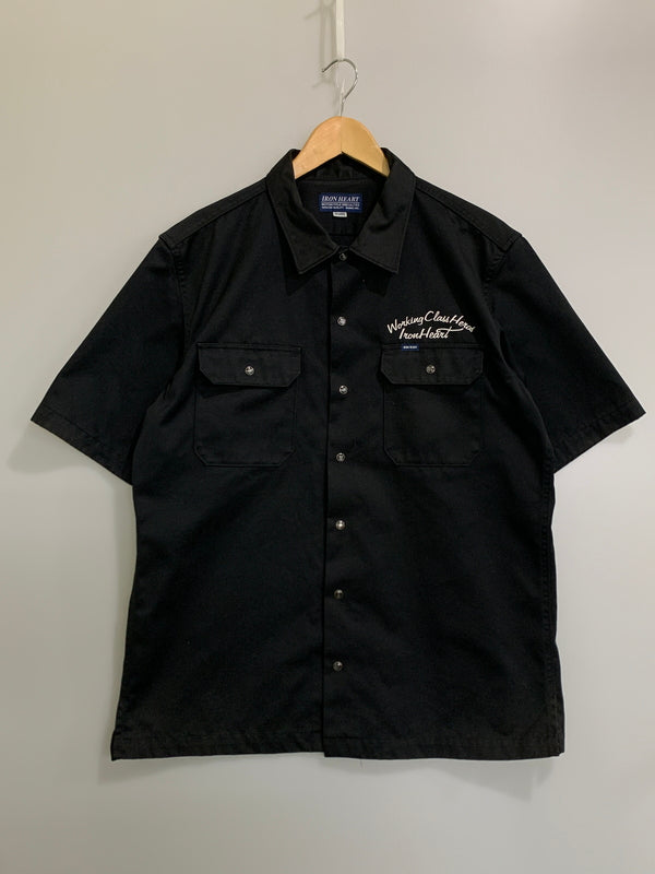 【中古品】【メンズ】 IRON HEART アイアンハート WEAPON MECHANIC WORK SHIRT ウエポンメカニックワークシャツ IHSH-39 半袖シャツ 145-260714-ta-25-min サイズ：XXL カラー：ブラック 万代Net店