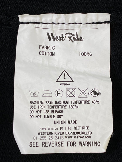 【中古品】【メンズ】 WESTRIDE ウエストライド HEAVYWEIGHT ZIPUP SWEATSHIRT ヘビーウェイト ジップアップ スウェットシャツ メンズ アウター 145-260720-em-07-min サイズ：44 カラー：ブラック 万代Net店