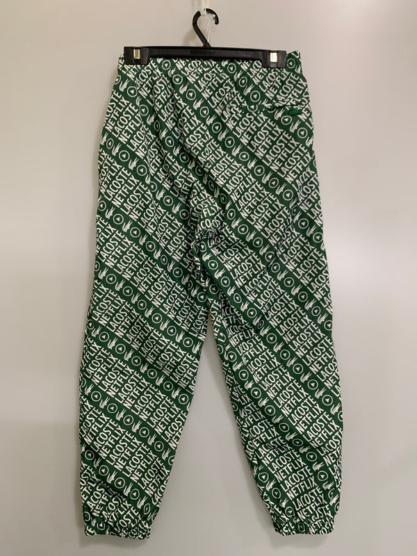 【中古品】【メンズ】 LACOSTE ラコステ ×NETFLIX ネットフリックス XH9342 NYLON EASY PANTS ナイロンイージーパンツ ボトムス 158-260718-AS-7-min サイズ：L カラー：グリーン/ホワイト 万代Net店