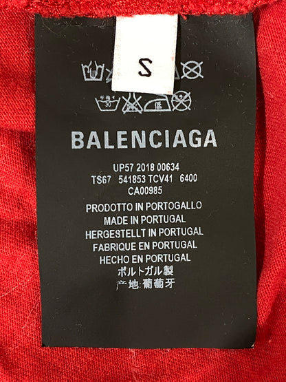 【中古品】【メンズ】 BALENCIAGA バレンシアガ LOGO S/S TEE 541853 ロゴ 半袖Tシャツ メンズ トップス 141-260720-em-14-min サイズ：Ｓ カラー：レッド 万代Net店