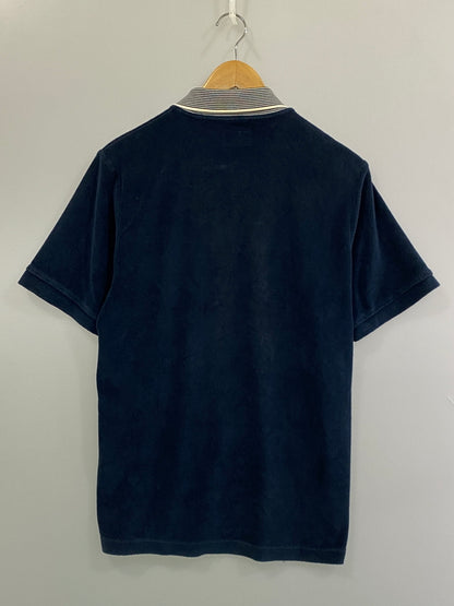 【中古品】【メンズ】 SUPREME シュプリーム STRIPED COLLAR TERRY POLO ストライプド カラー テリー ポロ メンズ トップス ポロシャツ 半袖 149-260720-em-84-min サイズ：Ｓ カラー：ネイビー 万代Net店