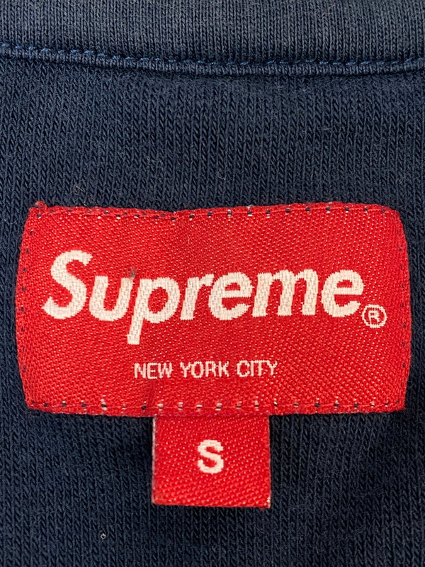 【中古品】【メンズ】 SUPREME シュプリーム STRIPED COLLAR TERRY POLO ストライプド カラー テリー ポロ メンズ トップス ポロシャツ 半袖 149-260720-em-84-min サイズ：Ｓ カラー：ネイビー 万代Net店