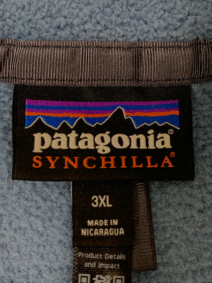 【中古品】【メンズ】 PATAGONIA パタゴニア SYINCHILLA SNAP TEE PULLOVER シンチラ スナップ プルオーバー フリース ライトアウター 144-260714-ta-22-min サイズ：3XL カラー：ブルー系 万代Net店