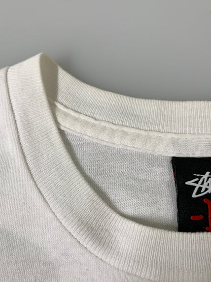 【中古品】【メンズ】 STUSSY ステューシー BLACK SHEEP PRINT TEE ブラック シープ プリント 半袖 Tシャツ メンズ トップス 142-260720-em-56-min サイズ：M カラー：ホワイト 万代Net店