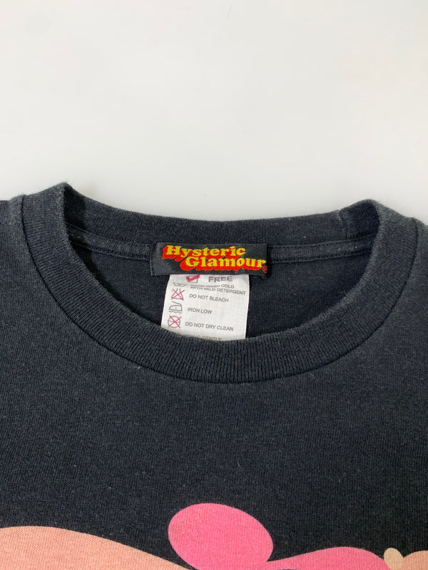 【中古品】【メンズ】 HYSTERIC GLAMOUR ヒステリックグラマー マスタング PRINT TEE 半袖 プリント Tシャツ メンズ トップス 140-260720-em-68-min サイズ：F カラー：ブラック 万代Net店