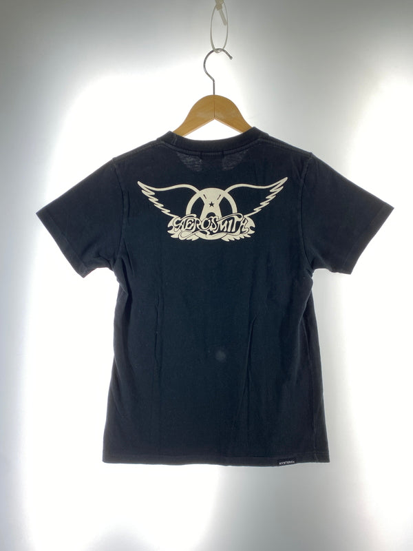 【中古品】【メンズ】 HYSTERIC GLAMOUR ヒステリックグラマー AEROSMITH PRINT TEE 半袖Tシャツ ショートスリーブ 140-260718-AS-54-min サイズ：FREE カラー：ブラック 万代Net店