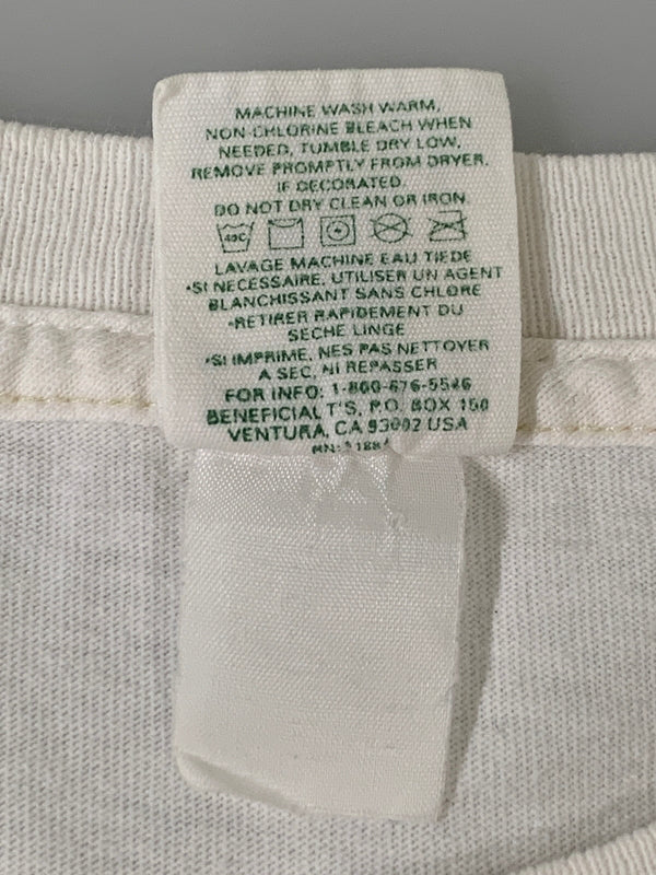 【中古品】【メンズ】 PATAGONIA パタゴニア BENEFICIAL OVAL LOGO TEE 90'S ベネフィシャル オーバルロゴ 半袖Tシャツ 90年代 メンズ トップス ヴィンテージ 144-260720-em-91-min サイズ：M カラー：ホワイト 万代Net店