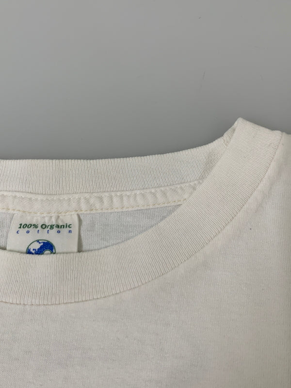 【中古品】【メンズ】 PATAGONIA パタゴニア BENEFICIAL OVAL LOGO TEE 90'S ベネフィシャル オーバルロゴ 半袖Tシャツ 90年代 メンズ トップス ヴィンテージ 144-260720-em-91-min サイズ：M カラー：ホワイト 万代Net店
