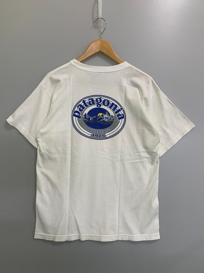 【中古品】【メンズ】 PATAGONIA パタゴニア BENEFICIAL LOGO TEE 90'S ベネフィシャルロゴ 半袖 Tシャツ メンズ トップス 90年代 ヴィンテージ 144-260717-em-14-min サイズ：M カラー：ホワイト 万代Net店