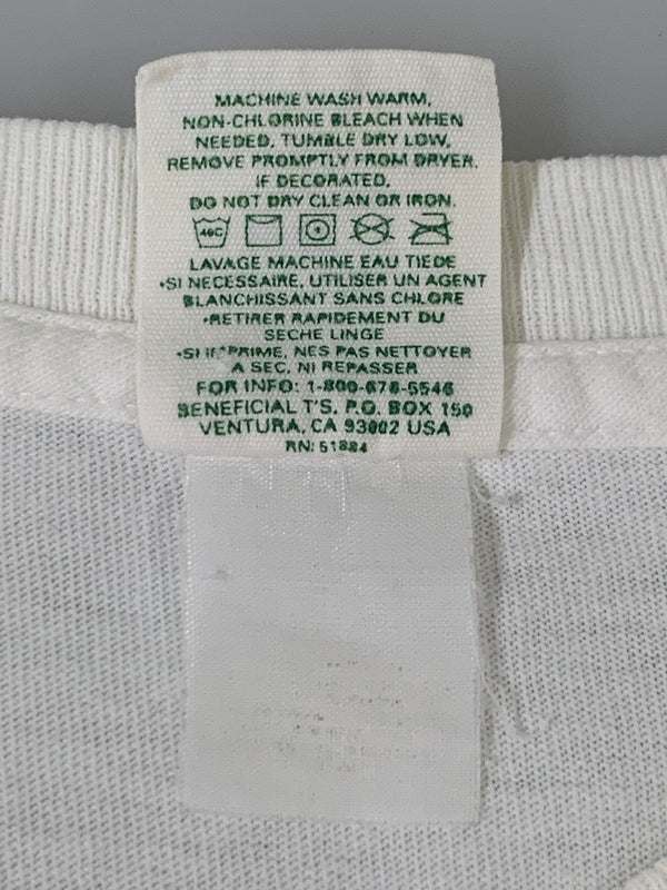 【中古品】【メンズ】 PATAGONIA パタゴニア BENEFICIAL LOGO TEE 90'S ベネフィシャルロゴ 半袖 Tシャツ メンズ トップス 90年代 ヴィンテージ 144-260717-em-14-min サイズ：M カラー：ホワイト 万代Net店