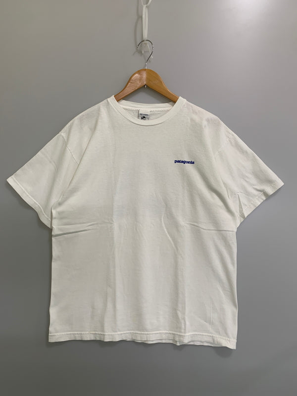 【現状渡し品】【メンズ】 PATAGONIA パタゴニア BENEFICIAL 北斎 PRINT TEE 90'S ベネフィシャル プリント Tシャツ メンズ トップス 90年代 ヴィンテージ 144-260717-em-15-min サイズ：Ｌ カラー：ホワイト 万代Net店