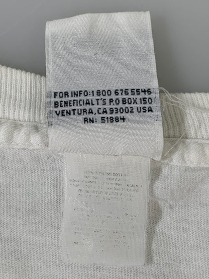 【現状渡し品】【メンズ】 PATAGONIA パタゴニア BENEFICIAL 北斎 PRINT TEE 90'S ベネフィシャル プリント Tシャツ メンズ トップス 90年代 ヴィンテージ 144-260717-em-15-min サイズ：Ｌ カラー：ホワイト 万代Net店