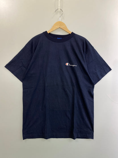 【中古品】【メンズ】 CHAMPION チャンピオン 90'S LOGO TEE 90年代 半袖 ロゴ Tシャツ メンズ トップス 90年代 ヴィンテージ 146-260717-em-34-min サイズ：XL カラー：ネイビー 万代Net店