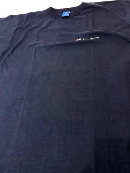 【中古品】【メンズ】 CHAMPION チャンピオン 90'S LOGO TEE 90年代 半袖 ロゴ Tシャツ メンズ トップス 90年代 ヴィンテージ 146-260717-em-34-min サイズ：XL カラー：ネイビー 万代Net店
